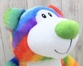 Colorful Teddy individually personalized cuddly toy