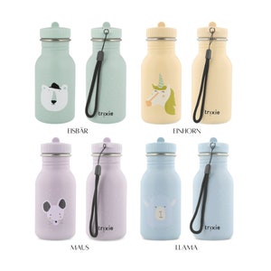 Children's drinking bottle made of stainless steel personalized / engraved with name a great gift for Christmas, birthday, starting daycare image 5