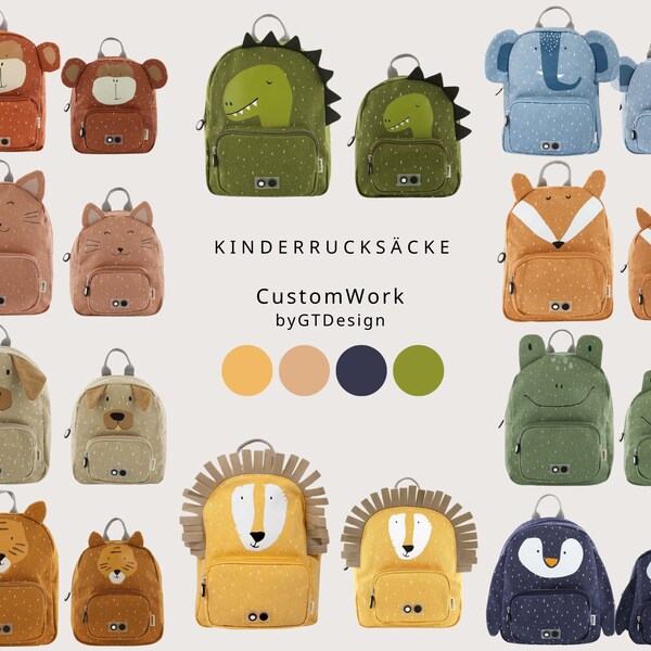 Kinderrucksack mit Namen  / Personalisiert / Kindergartenrucksack / Geschenk Kinder / Geburtstag / Kita-Start