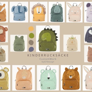 Sac à dos enfant avec nom / Personnalisé / Sac à dos maternelle / Cadeau pour enfant / Anniversaire / Début de la garderie / Sac à dos Trixie