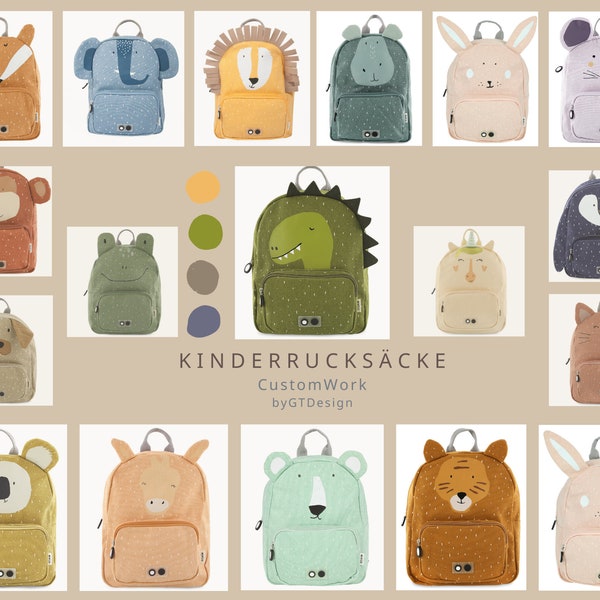 Kinderrucksack mit Namen / Personalisiert / Kindergartenrucksack / Geschenk Kinder / Geburtstag / Kita-Start