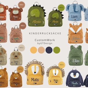 Sac à dos enfant avec nom / Personnalisé / Sac à dos maternelle / Cadeau pour enfant / Anniversaire / Début de la garderie / Sac à dos Trixie