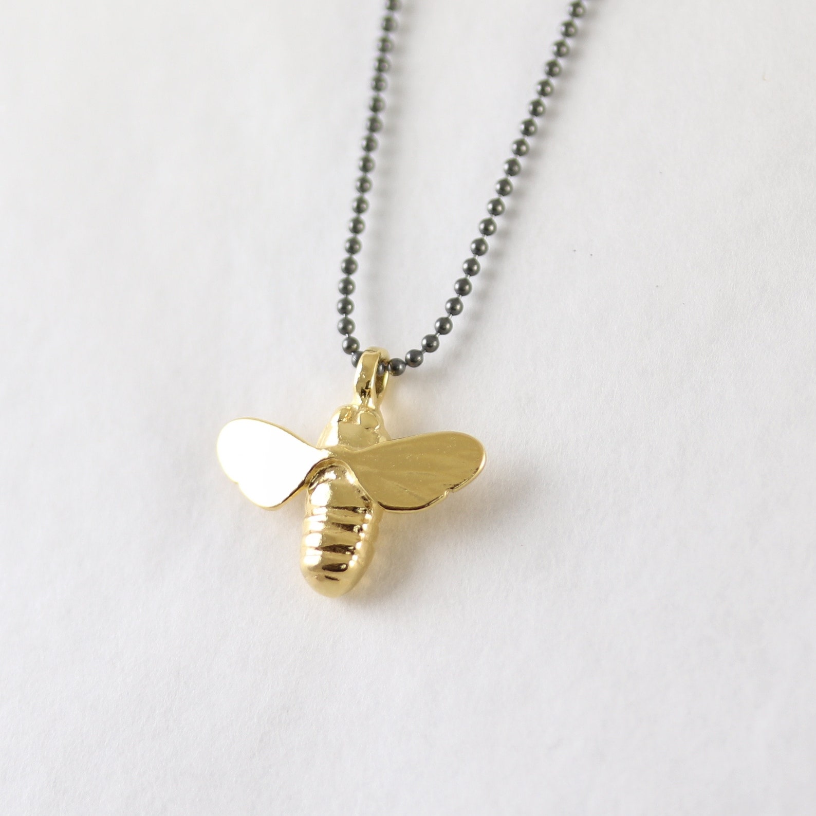 Gold Honey Bee Pendant | Etsy