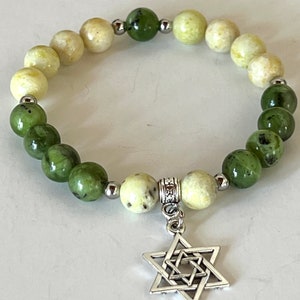 Star Of David Stretch Beaded Bracelet~Bat Mitzvah Gift~Jewish Star~Bat Mitzvah Bar Mitzvah Celebration~Adjustable~Free Shipping USA