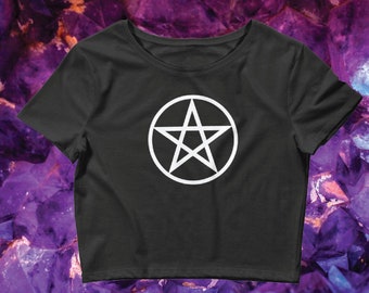 Crop Top, Witch Shirt, Goth Shirt, Cropped Tee