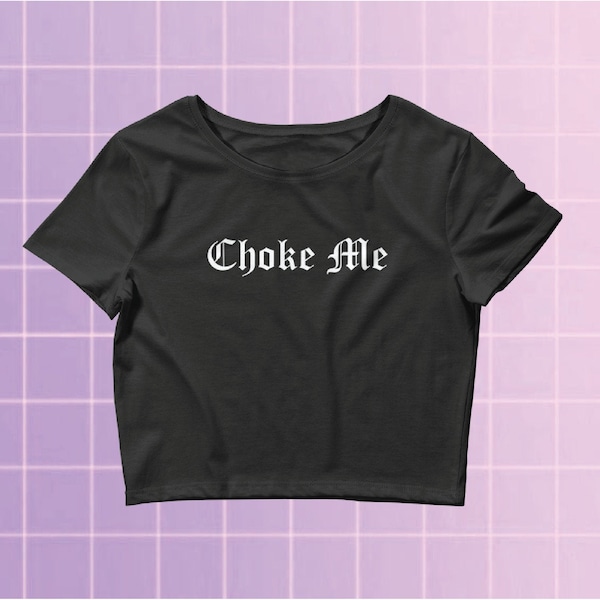 Choke Me Crop Top, Crop Top, Pastel Goth, Kawaii