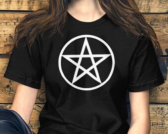Pentagram Tshirt, Wicca, Pentagram, Goth, Nu Goth