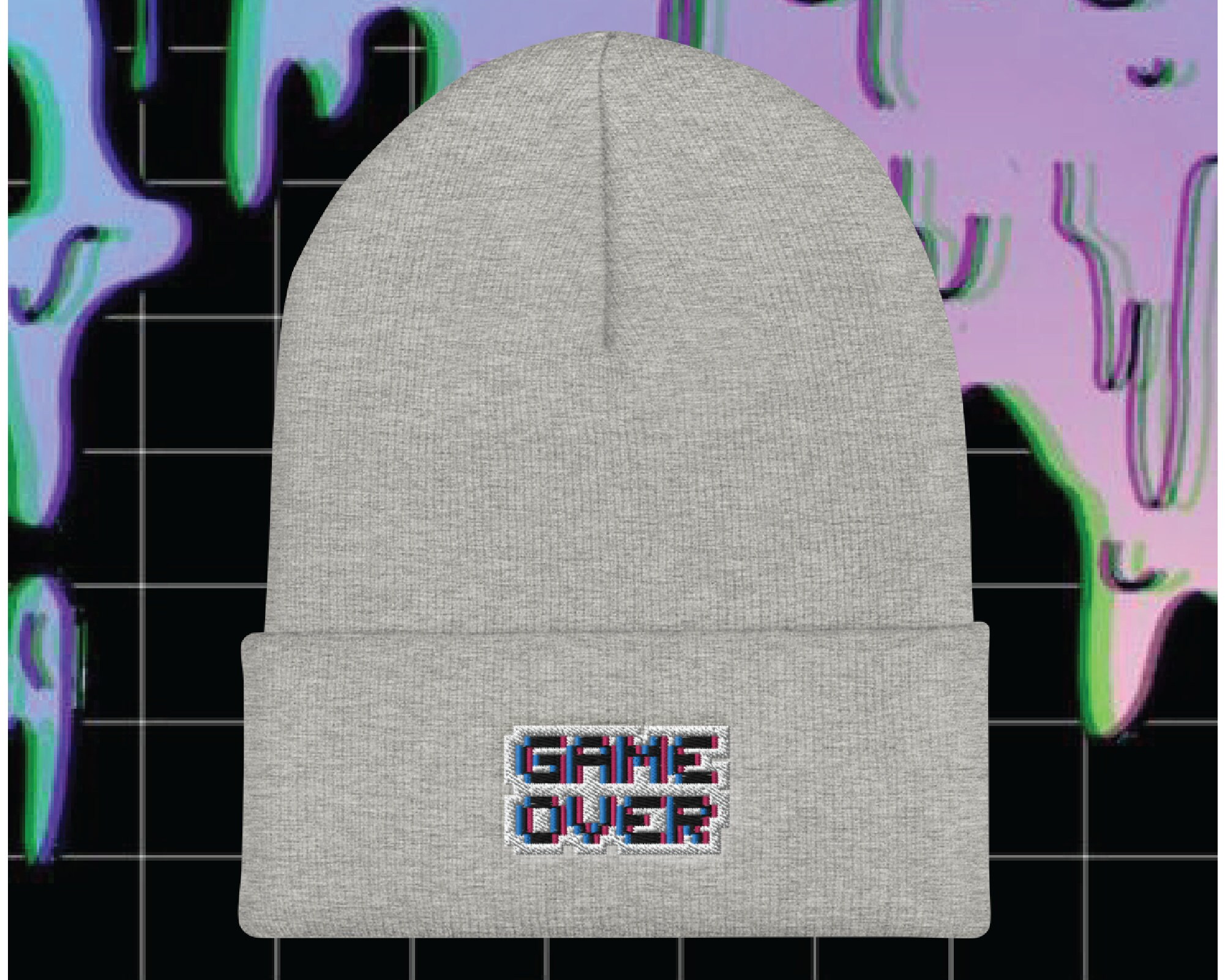 Cute Beanie Game Over Beanie Gamer Beanie Aesthetic Etsy