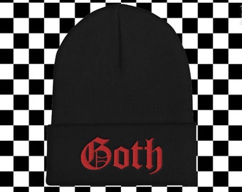 Goth Beanie, Goth Hat, Winter Hat, Skate Beanie, Punk Beanie, Gothic, Nu Goth