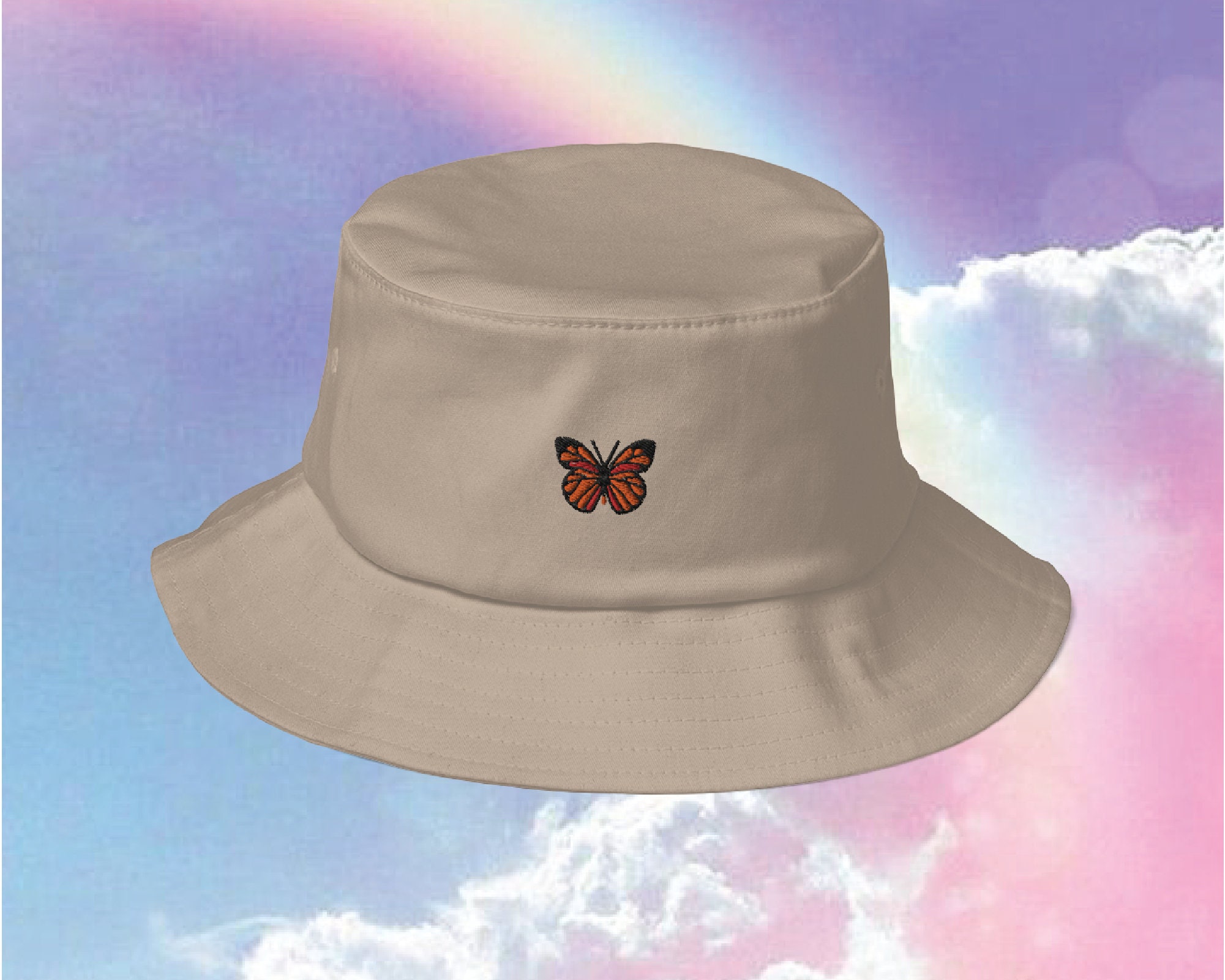 Butterfly Bucket Hat 90s Aesthetic