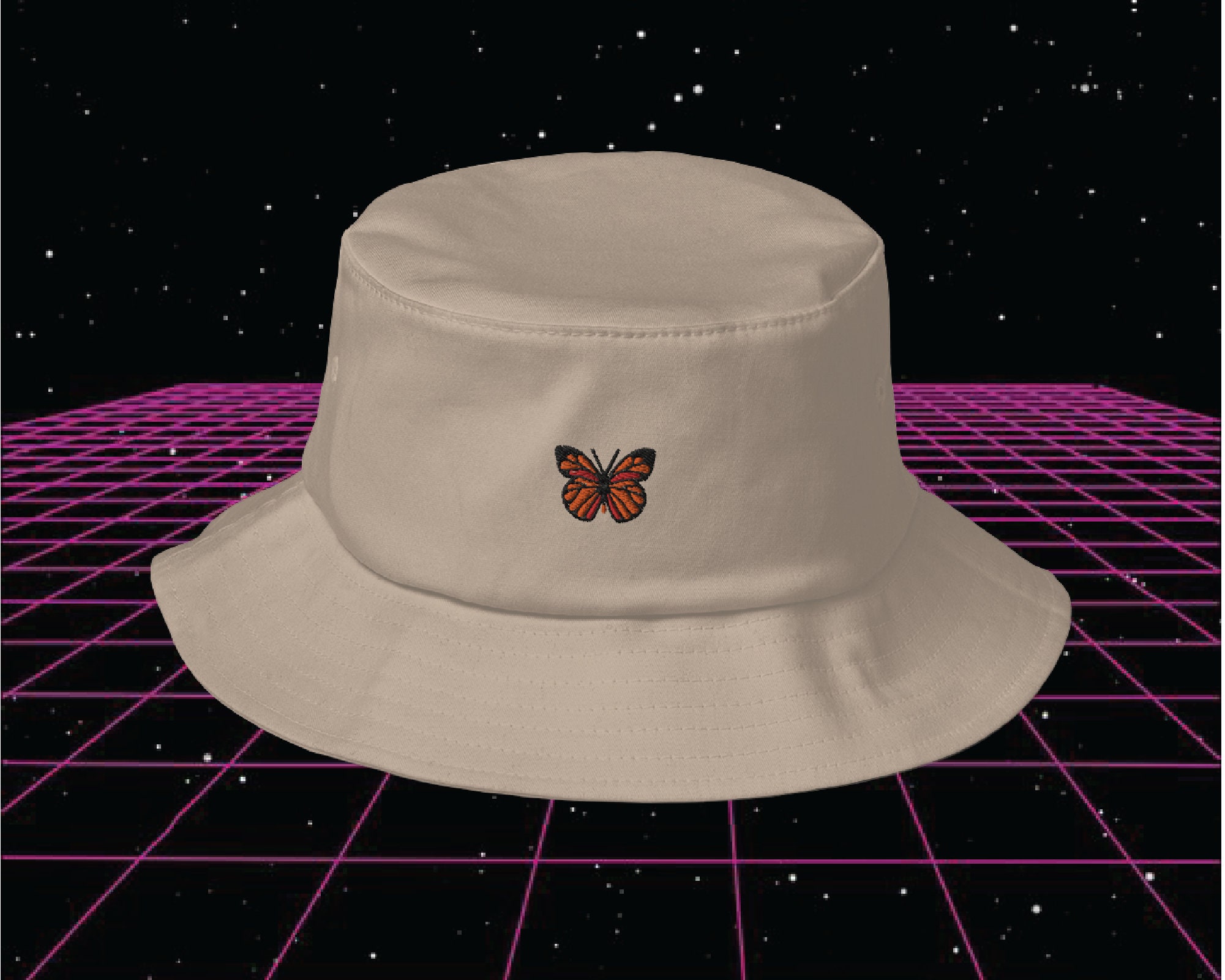 Butterfly Bucket Hat 90s Aesthetic