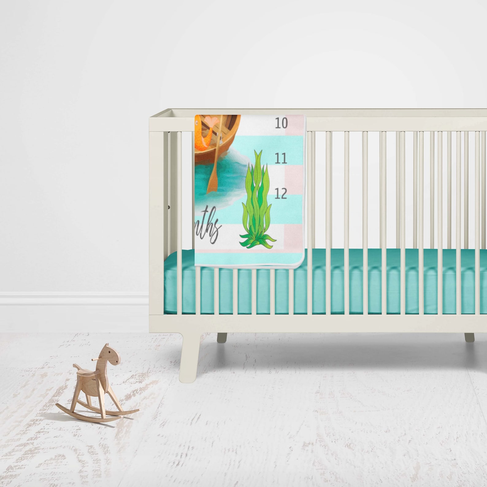 Fishing Baby Blanket Monthly Milestone Blanket Personalized Etsy