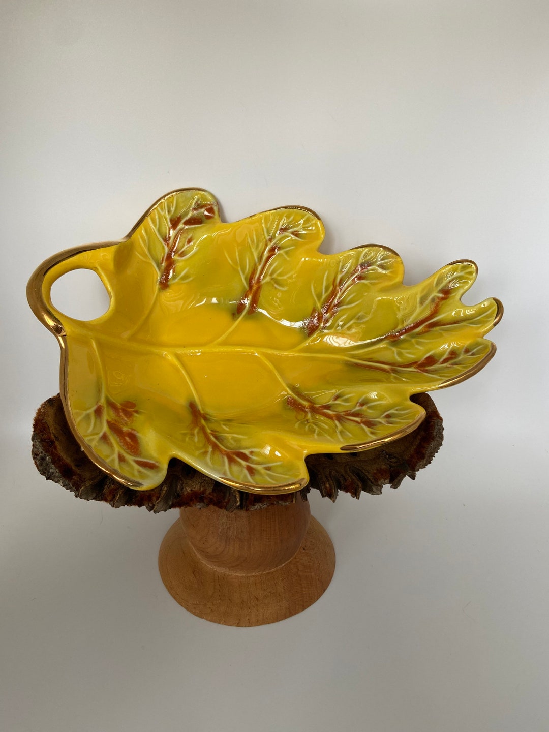 1960s Vintage Fall Leaf Candy Dish Nut Dish 809 USA Home Decor Etsy