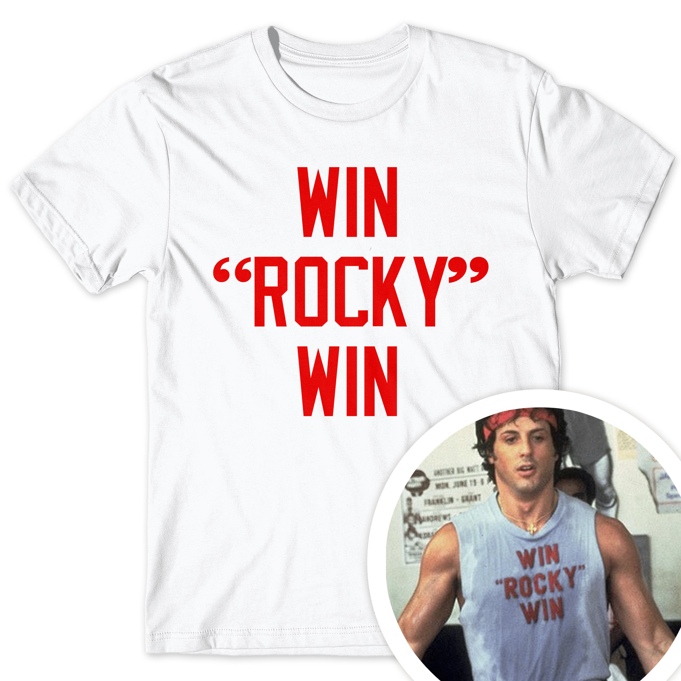 Win Rocky Win T-shirt 100% cotton short-sleeved T-shirt | Etsy
