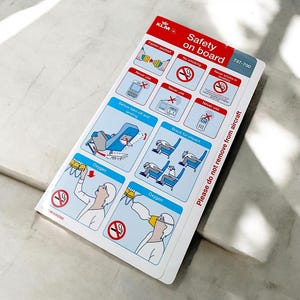 KLM ボーイング 737 オリジナル航空会社安全カード 2008