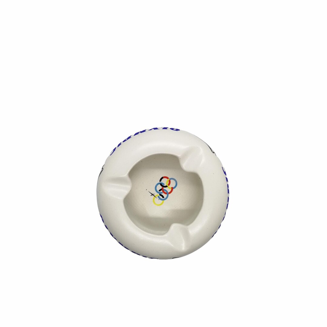 Vintage Olympic Airways Airline Ceramic Ashtray 1960s Made in Greece