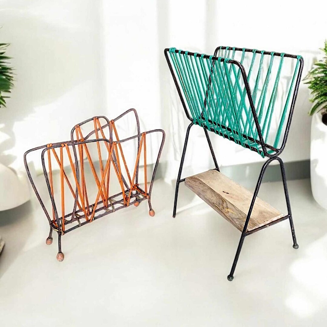 Vintage 1960s Magazine Rack Retro Mid-century Modern Style - Etsy UK