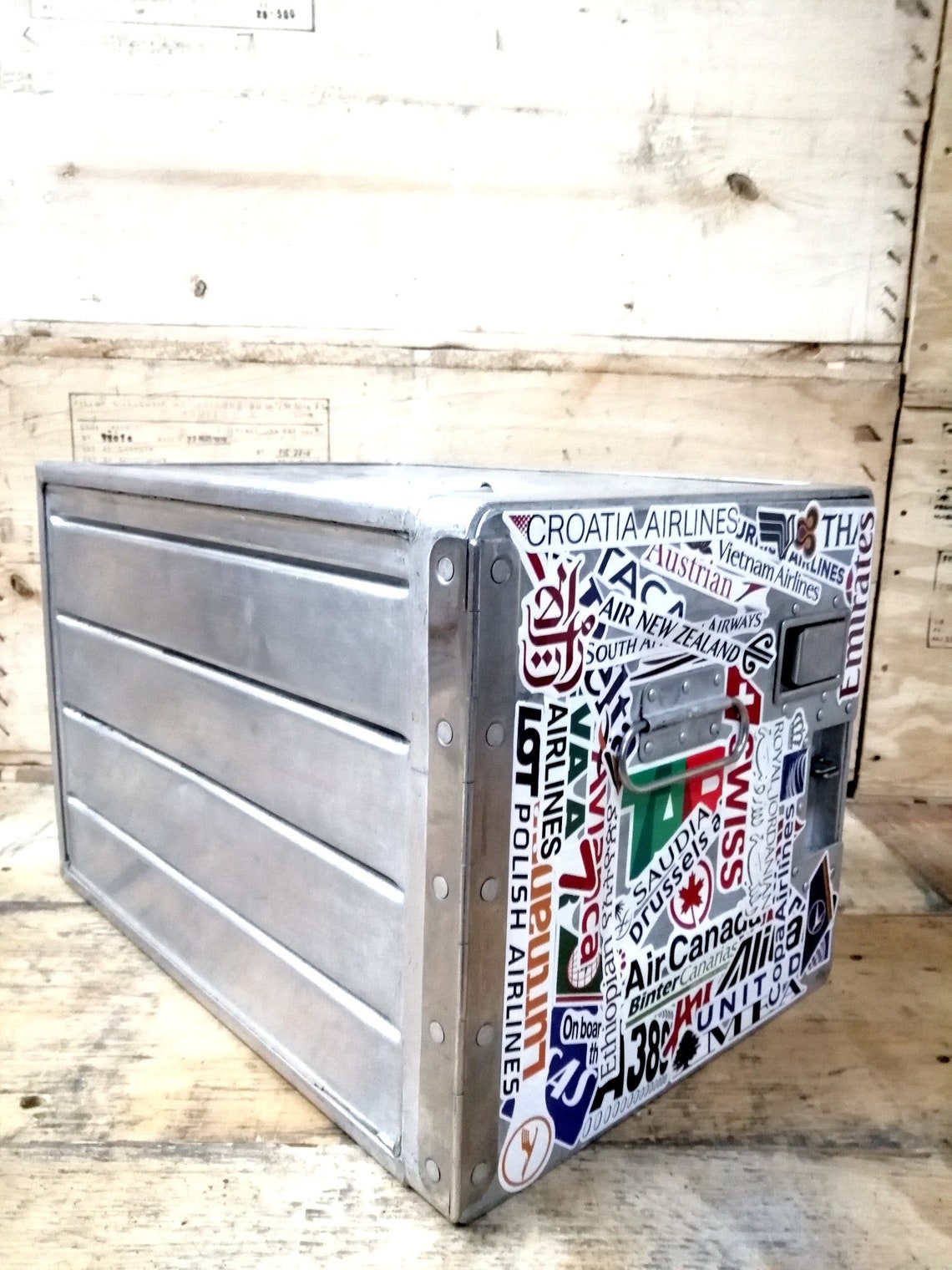 Original Vintage Airline Galley Box Aircraft Container Etsy