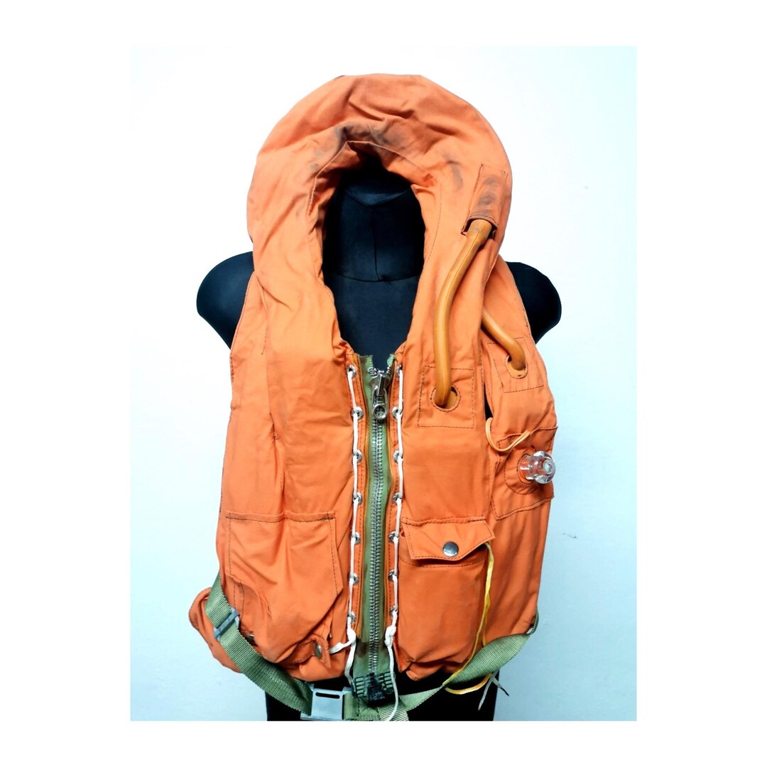 Original Fighter Jet Pilot Life Jacket Military Vintage Life Vest of