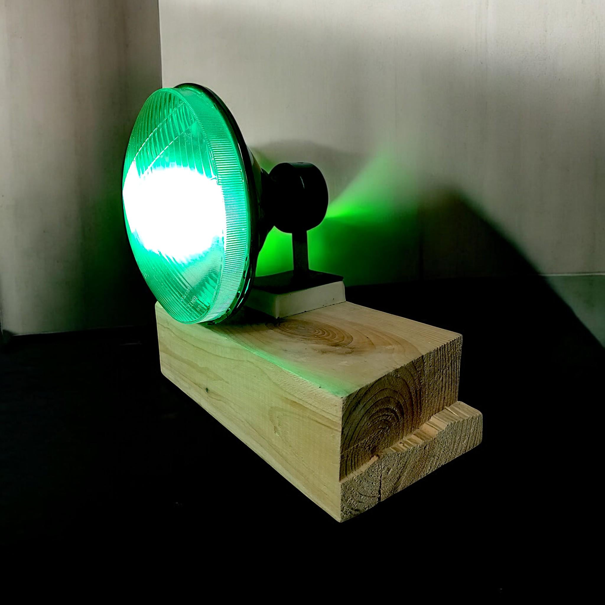 Vintage Aviation Airport Lamp Upcycled ZELMOT Airfield Lens Military Light Upcycled Retro Industrial Design