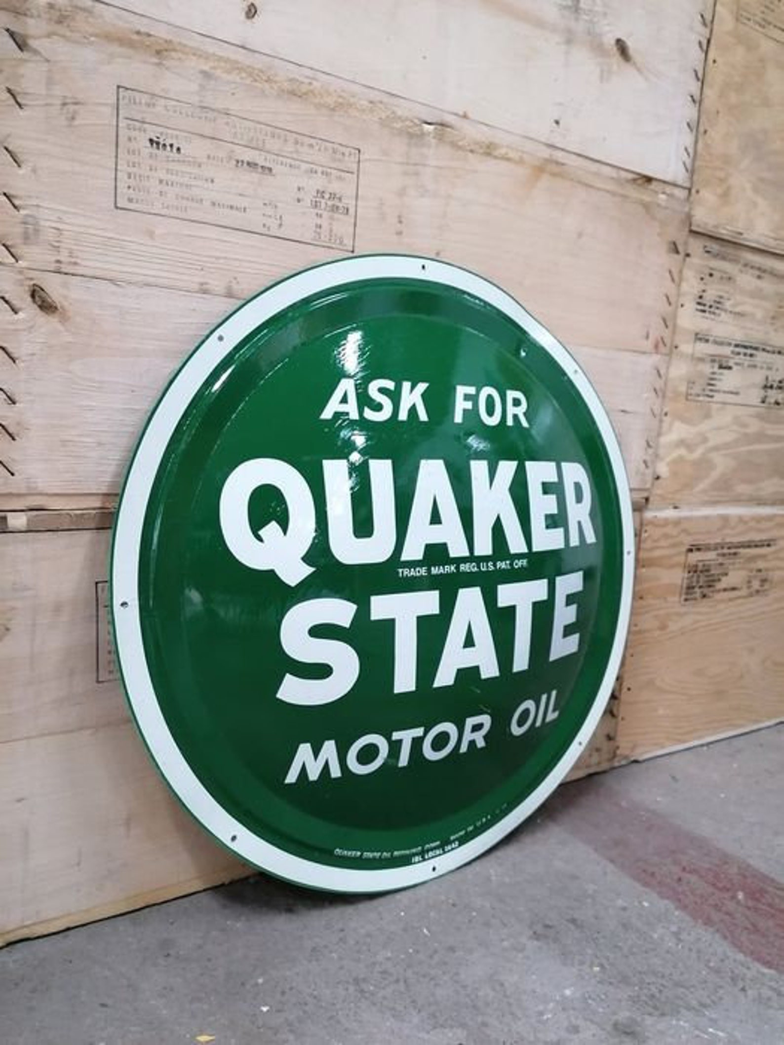 Original Vintage Sign Quaker State Motor Oil Refining Corp USA Etsy