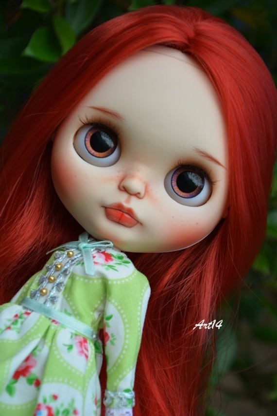 blythe doll red hair