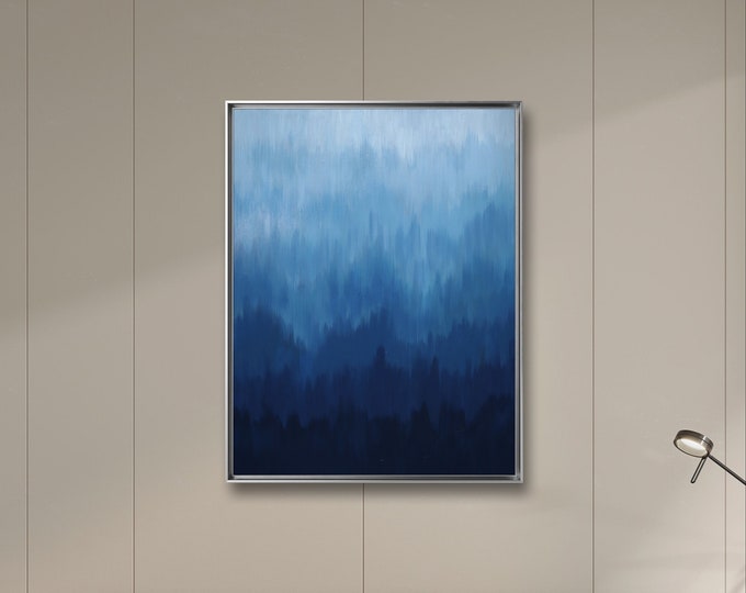 Blue Original Acrylic Painting On Canvas Contemporary Large Abstract Painting Blue Wall Art Colorful Art Modern Wall Art Home Decor