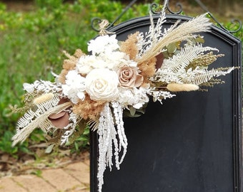 Easel flower decoration,Wedding decoration,Wedding flowers,Wedding sign,Dried flowers,Preserved flowers(WE-3)