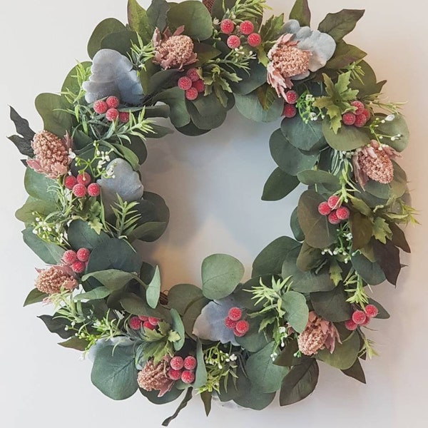 Silk flower wrearh,door wreath,front door wteath,beautiful wreath,home deco, door wreath( Item no- PW1)