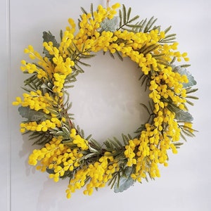 Australia wattle wreath,native flowers,mimosa wreath,door hanning,home deco(Item No, WR-2)