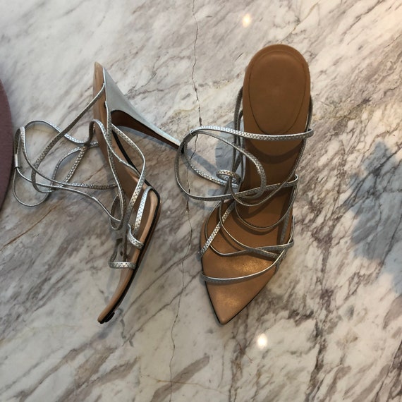 Tom Ford Era Gucci Silver Strappy Sandal