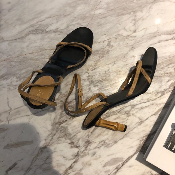 SOLD Tom Ford Era Gucci Bamboo Heel Sandal