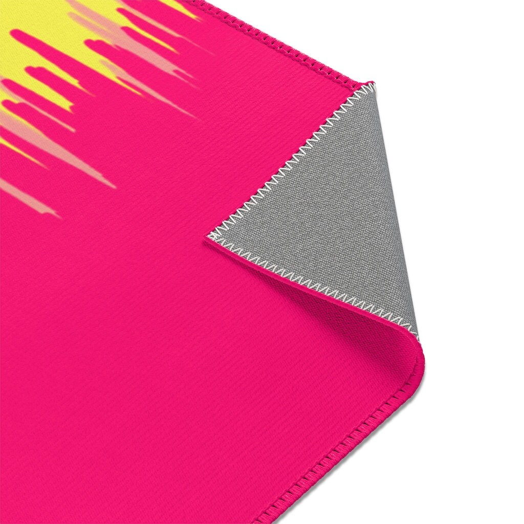 Colorful Rug in Yellow and Pink. 3 sizes to choose from Etsy