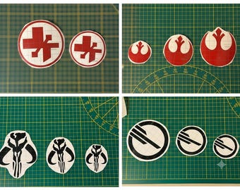 Star Wars Helmet Decal | Rebel Alliance, Inferno Squad, Mythosaur & Republic Medic | Vinyl Sticker | Multiple Sizes and Colors| Top Quality