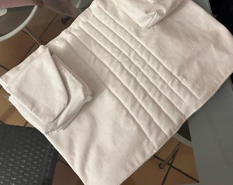 Tailored Cummerbund for Scout Trooper Cosplay – Handmade Padded Waist Band – White Fabric Costume Accessory – Made to Measure - XL