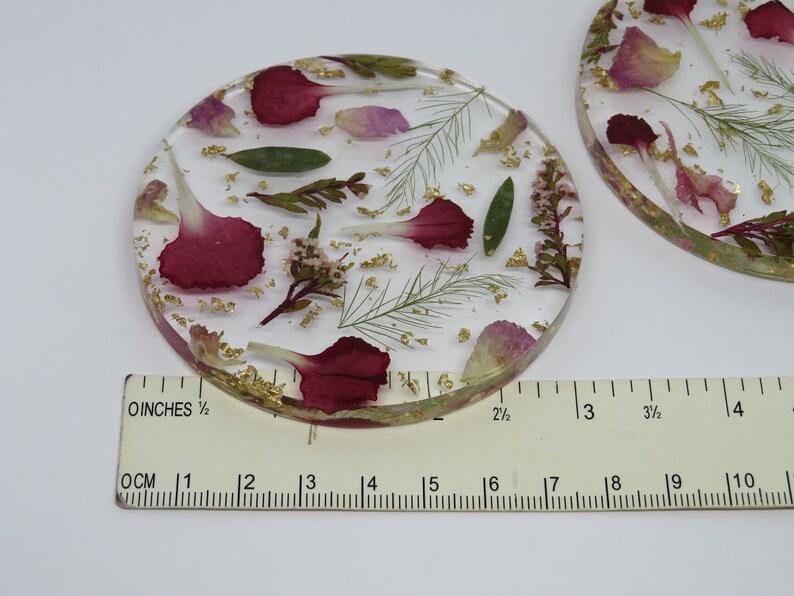 Resin coaster pressed flower art flower coaster new home ...