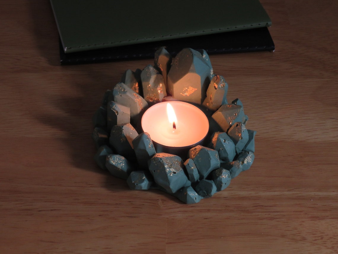 Jesmonite candle holders tea light holder candle holders Etsy