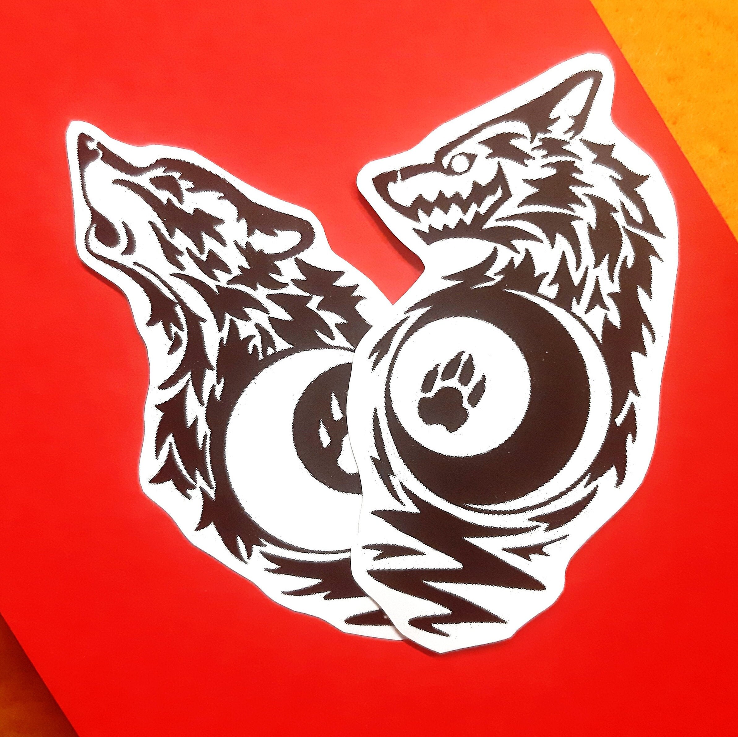 Furry Howl Sticker Tribal Howling Wolf Stickers - Etsy