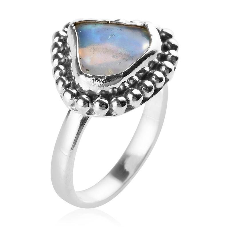 Ethiopian Opal Ring Fancy Shape Opal Ring Crystal Opal Ethiopian opal 925 Sterling Silver Opal Ring Women/'s Jewelry Handmade jewelry Silver