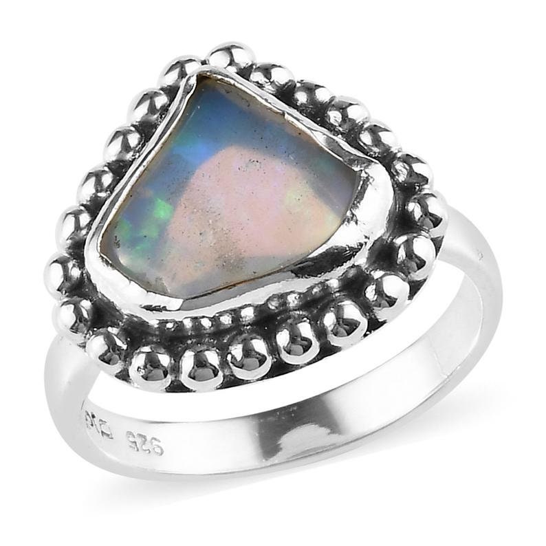 Ethiopian Opal Ring Fancy Shape Opal Ring Crystal Opal Ethiopian opal 925 Sterling Silver Opal Ring Women/'s Jewelry Handmade jewelry Silver