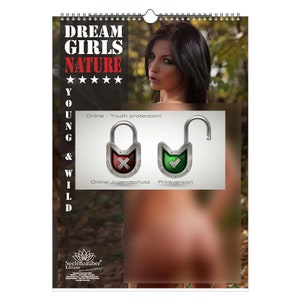 Sexy Nature Girls DIN A3 Kalender - Immerwährender Kalender  Erotik Wald Natur - Seelenzauber