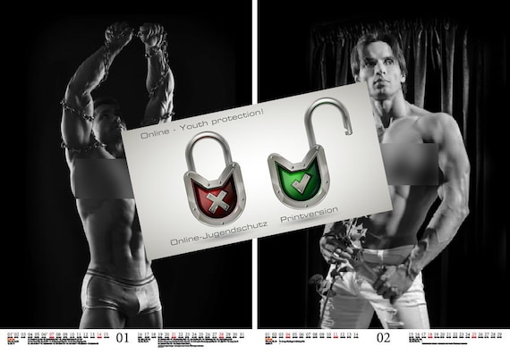 CALENDRIER 2024 SEXY HOMME TORSE NU - CORPS HOMME MUSCLE - torse