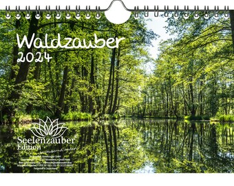 9,98 euros/pieza. Forest magic Calendario de pared DIN A5 para 2024 árbol árboles bosque naturaleza - soul magic