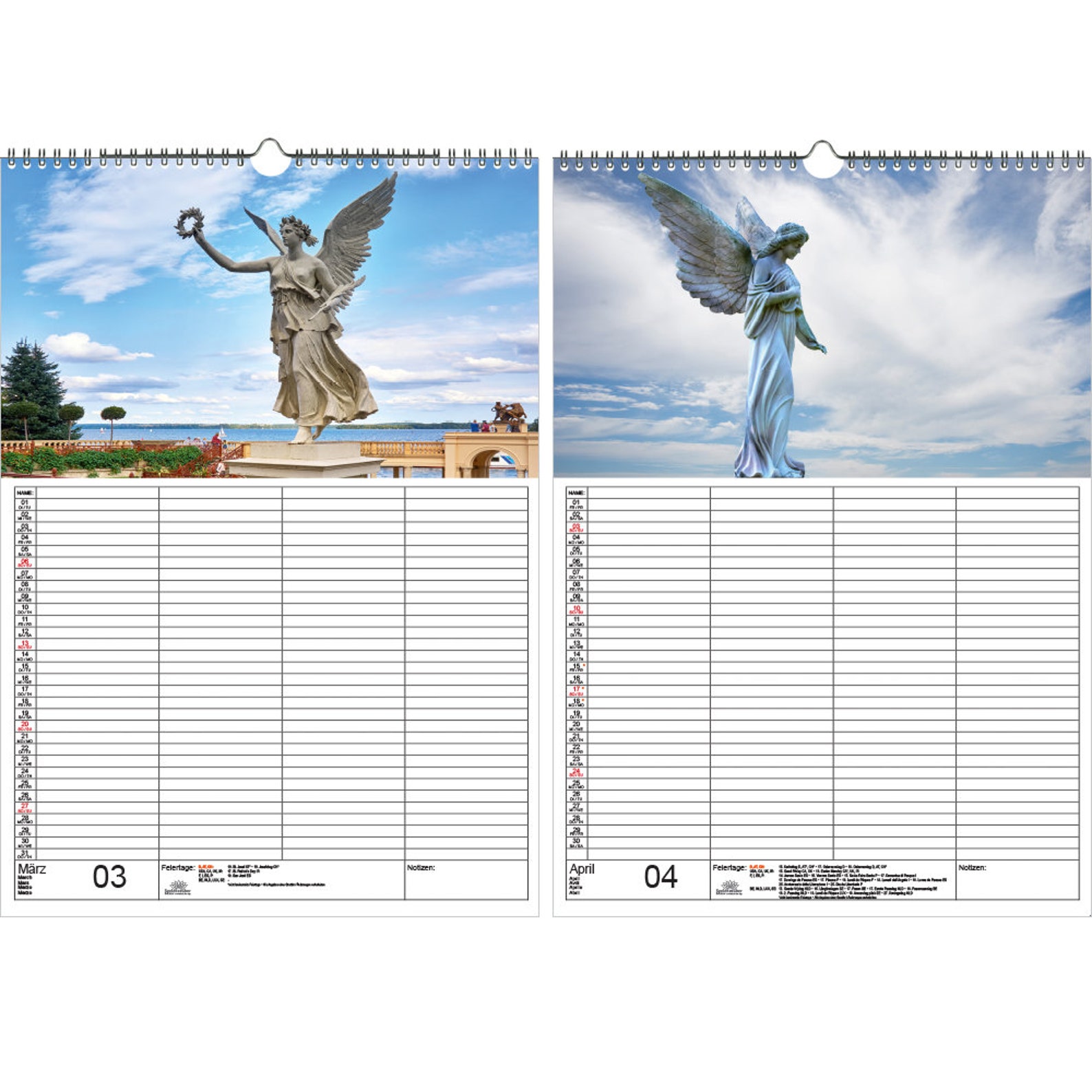 Planificador familiar Guardian Angel Magic DIN A3 Calendario Etsy