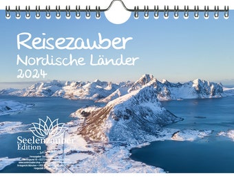 9,98 EUR/Stk. Reisezauber Nordische Länder DIN A5 Wandkalender für 2024 Reise Urlaub Norwegen Schweden Island - Seelenzauber
