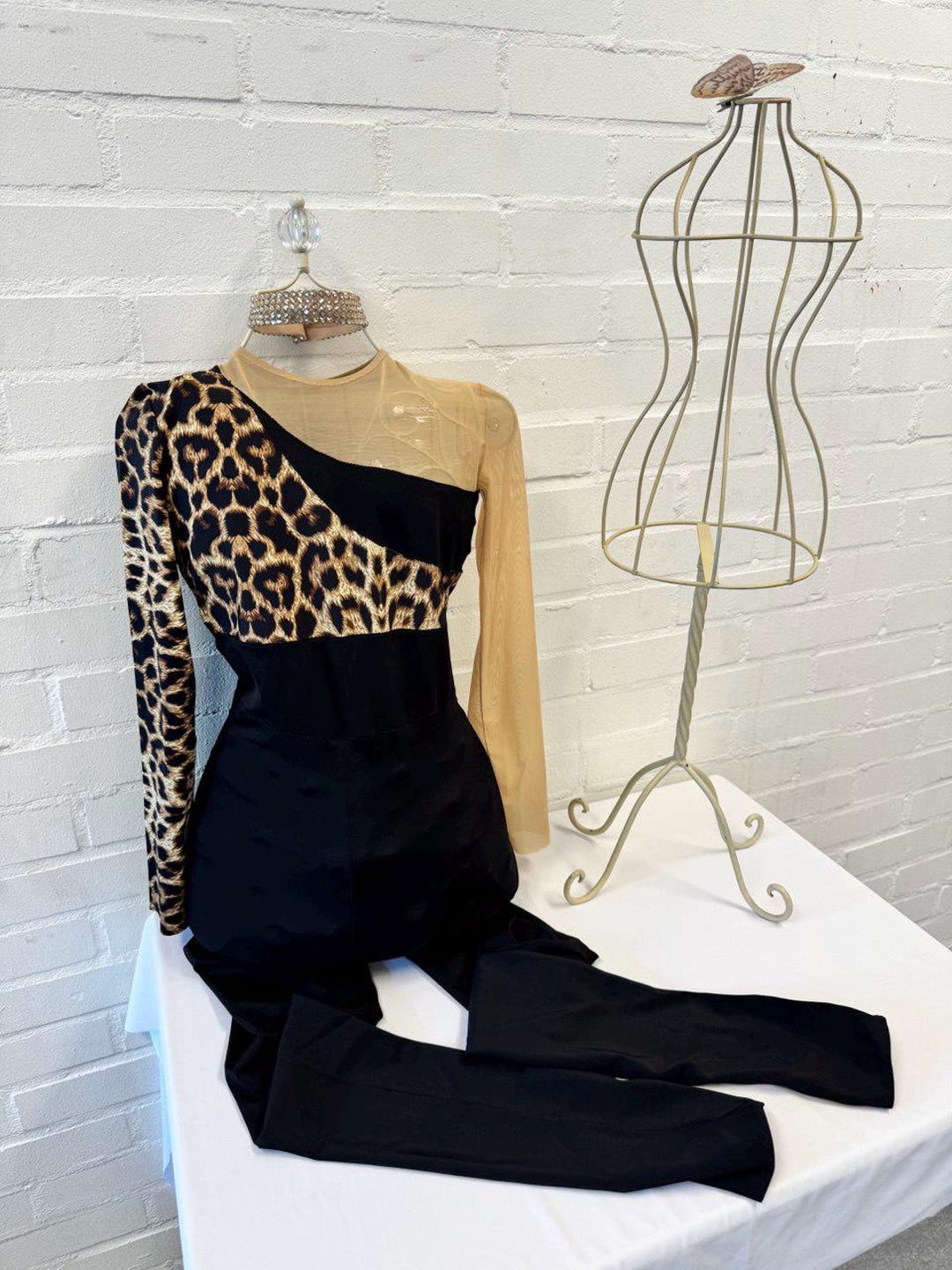 Leopard Print Rhythmic Gymnastics Unitard With Choker for 9-11years - Etsy