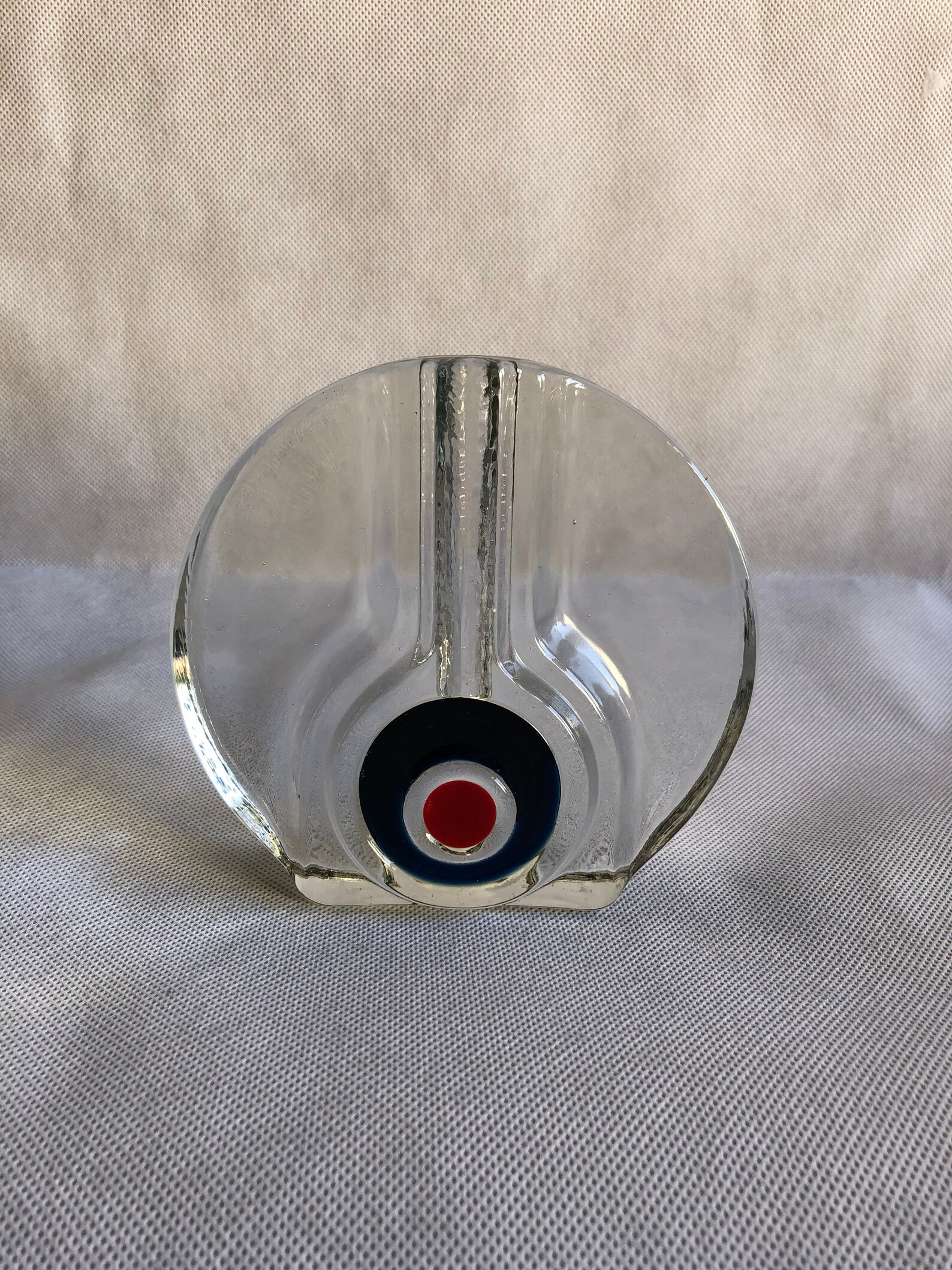 Midcentury Walther Bulls Eye Target Glass Bud Vase Circa Etsy