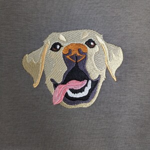 Embroidered by Pet Photo Portrait Hoodie Embroidery Cat Dog Family Friend Owner Portrait Crewneck Sweatshirt Personalized Custom Gift