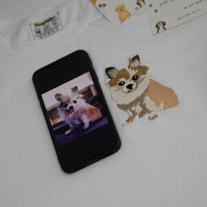 Embroidered Pet Animal Photo Portrait Hoodie Cat Dog Family Friend Owner Portrait Crewneck Sweatshirt Personalized Custom Gift