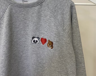 Custom Embroidered Emoji Stickers Hoodies Crewneck Sweatshirts Matching Items for Gift (sale)
